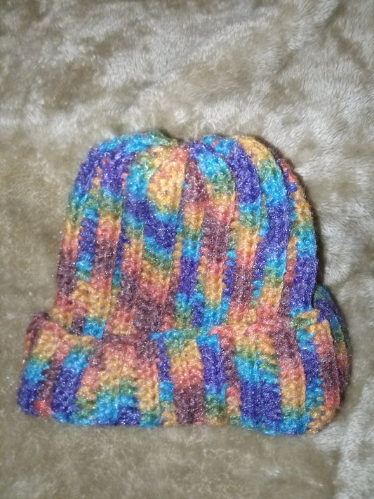 Brownish Rainbow Beanie