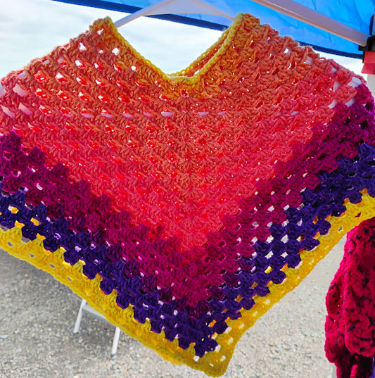 Toddler Rainbow Poncho