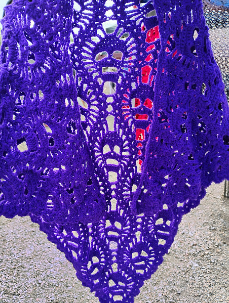 Blue Skull Shawl