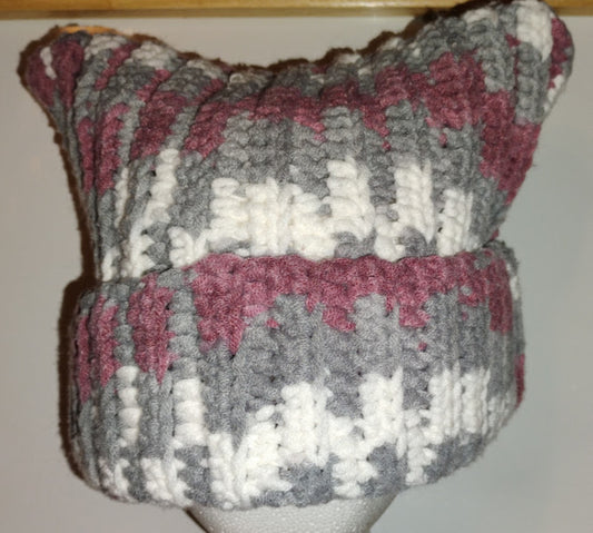 Crocheted Cat Ear Beanie