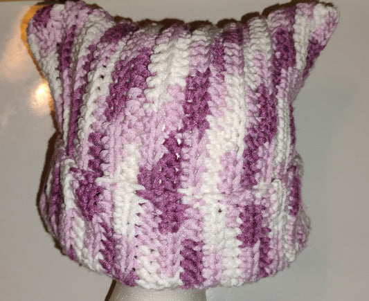 Crocheted Cat Ear Beanie