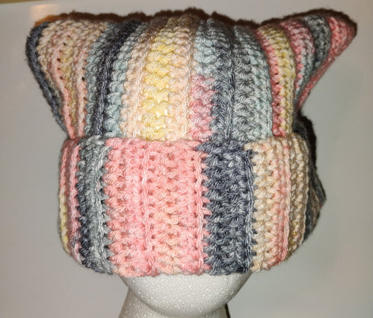 Crocheted Cat Ear Beanie