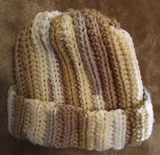 White to brown Variation Beanie